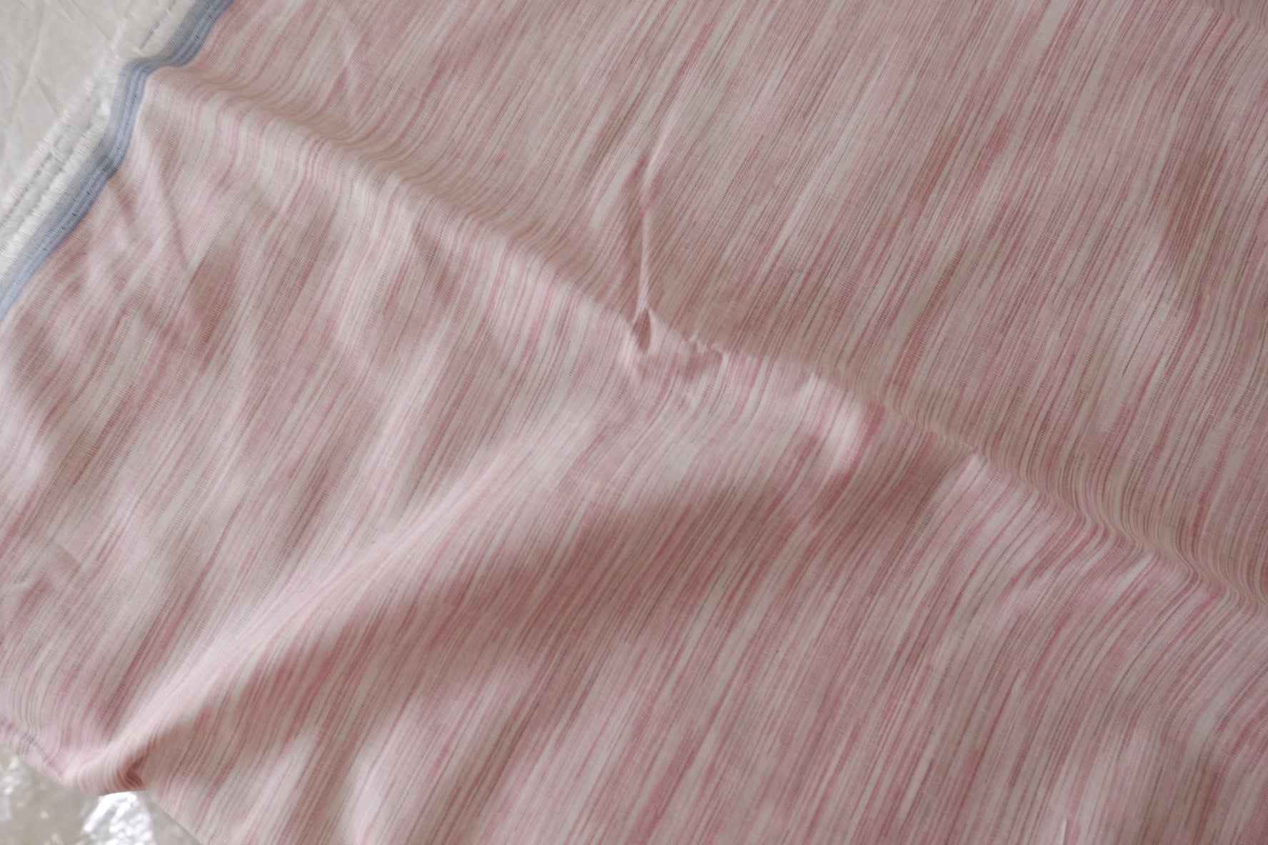 Soft Pink Stripe Yarn-Dyed Cotton Linen – 2.2 yd