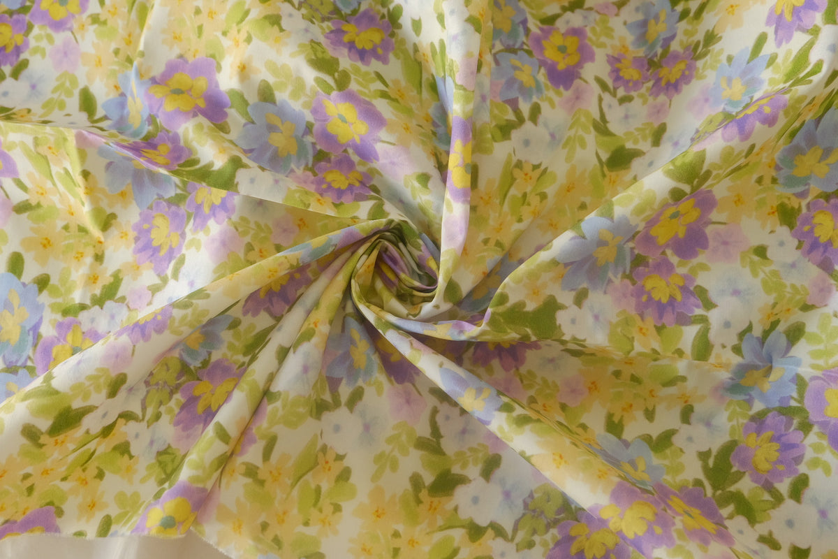 Pastel Meadow Floral Cotton Poplin – 2.2 yd