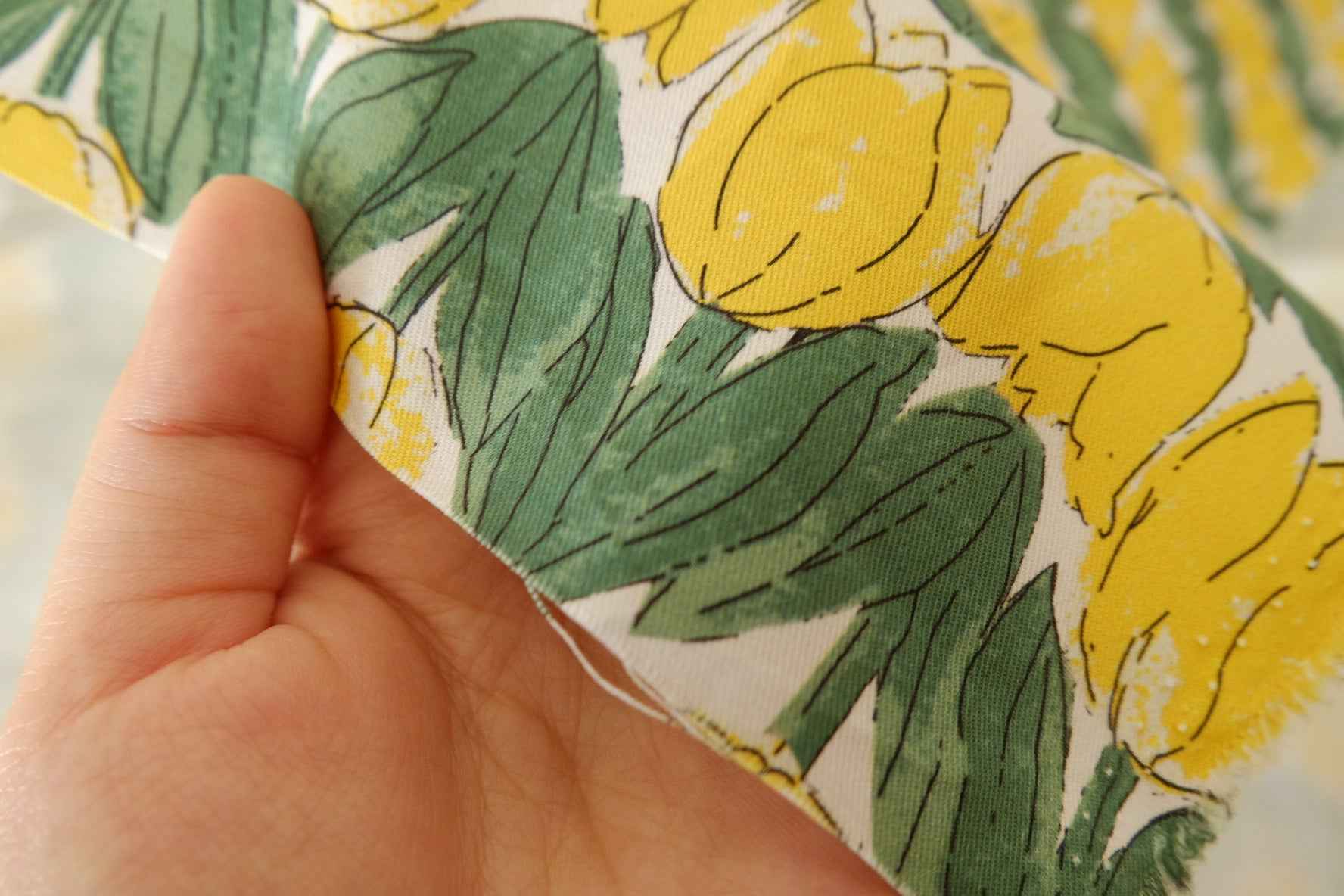 Yellow Tulip Cotton Twill Fabric – 2.2 yd