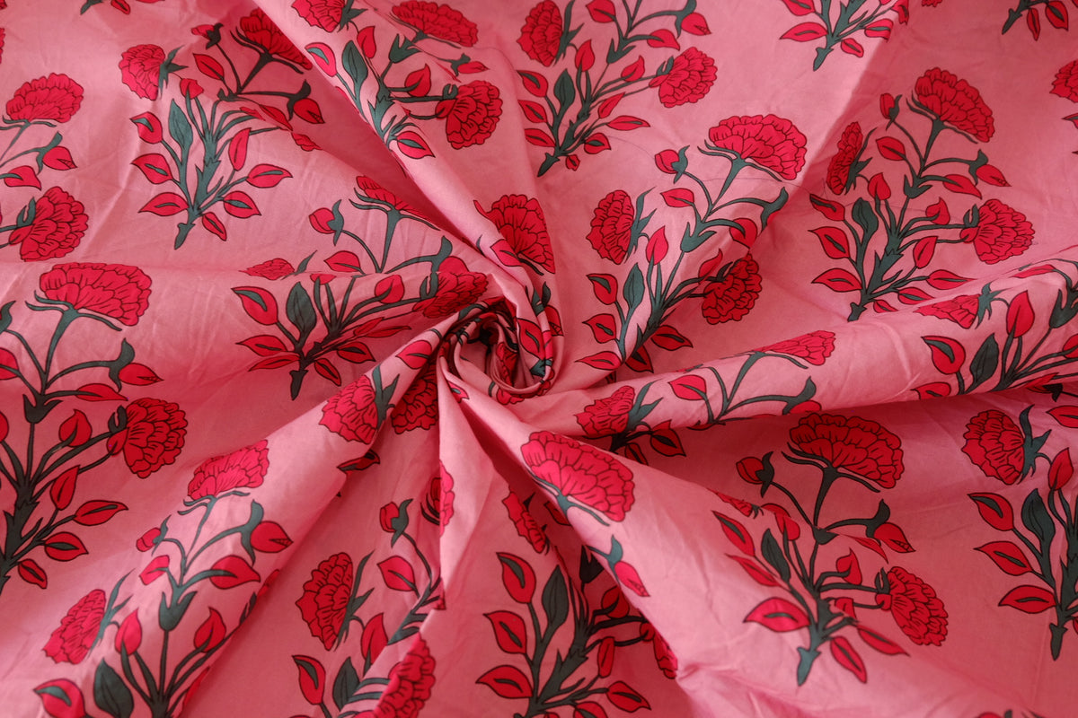 Pink Carnation Cotton Poplin – 1.4 yd
