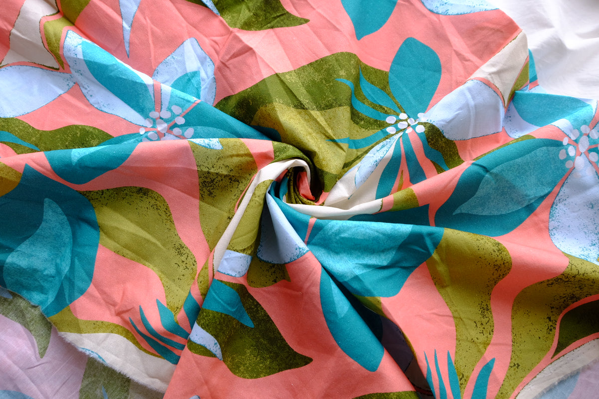 Tropical Abstract Floral Cotton – 1.2 yd