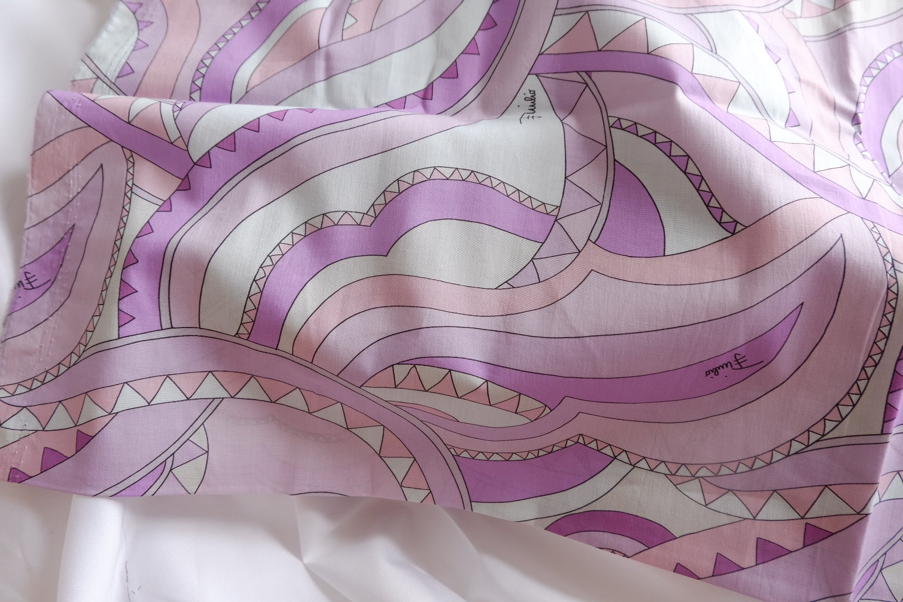 Pastel Geometric Silky Cotton Lawn Fabric - 3.19 yd