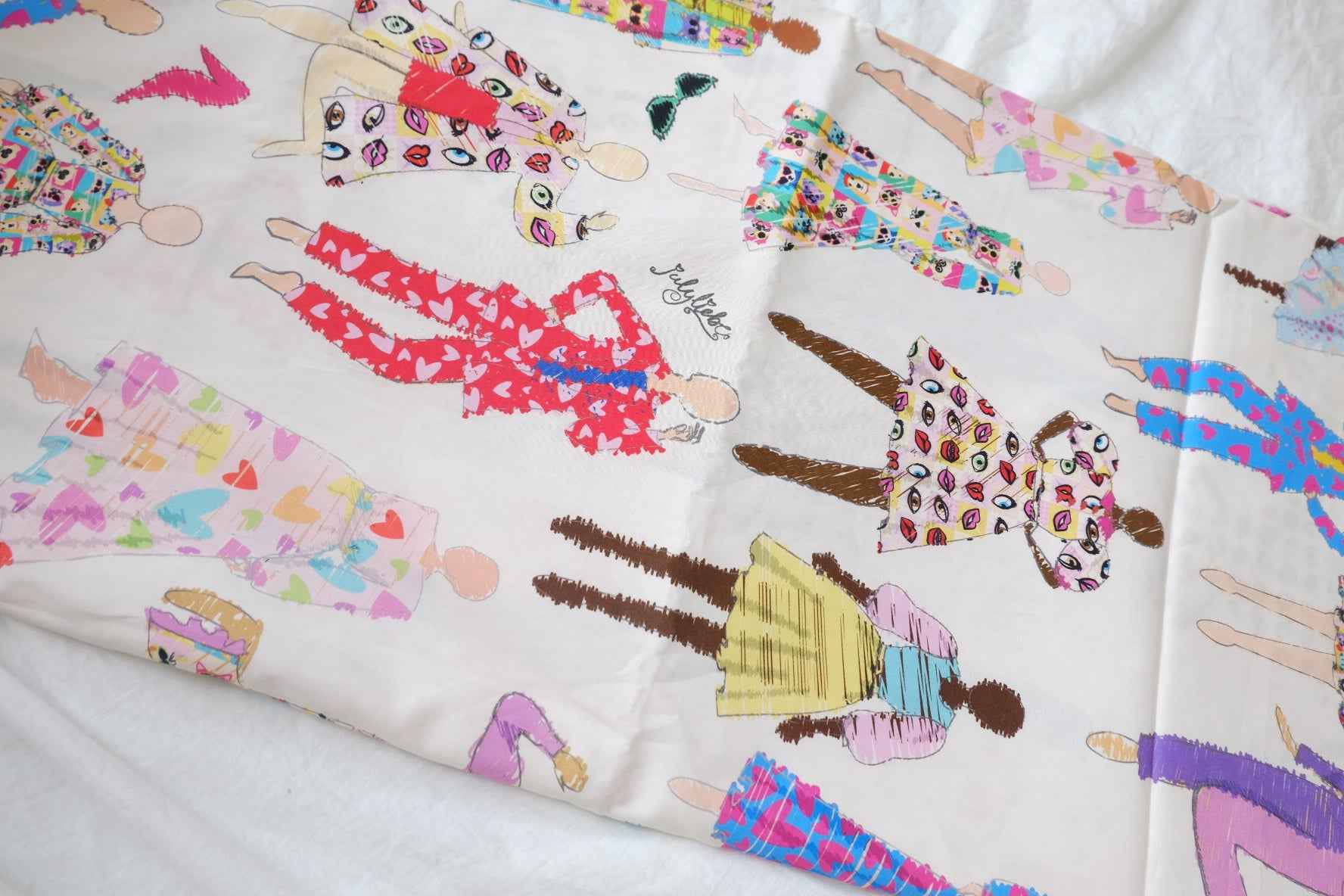 Fashion Illustration Cotton Poplin Fabric - 1.64 yd