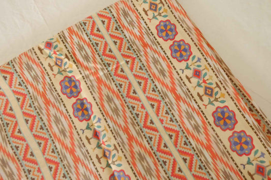 Folk Stripe Cotton Poplin Fabric – 2.2 yd