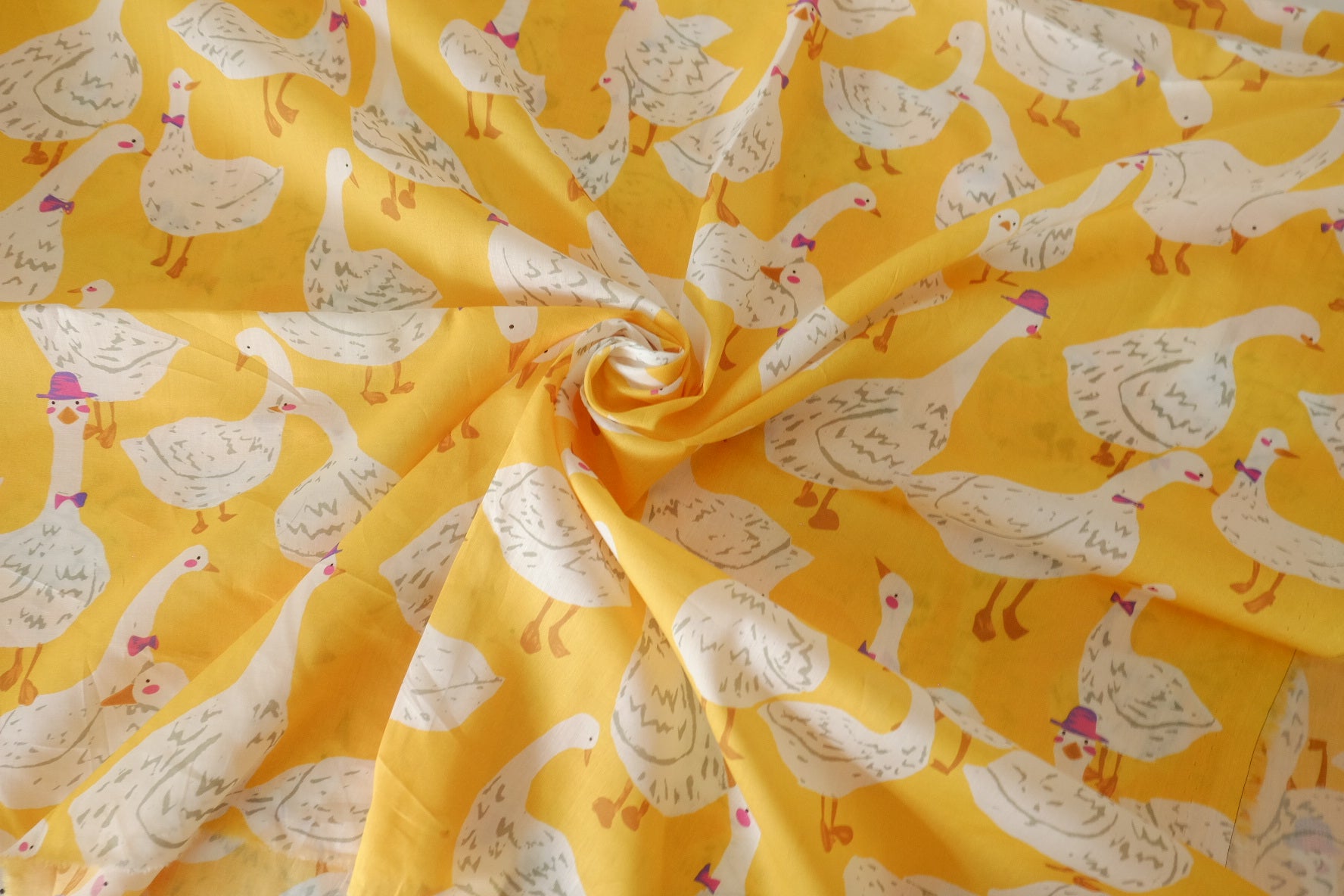 Yellow Goose 100s Lightweight Cotton Poplin Fabric - 1.6 yd
