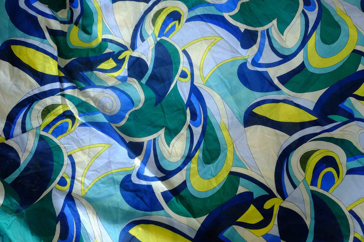 Peacock Swirl Cotton Voile — 2.6 yd