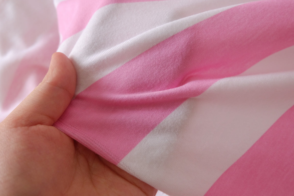 Bold Stripe Cotton Stretch Jersey — 2.19 yd