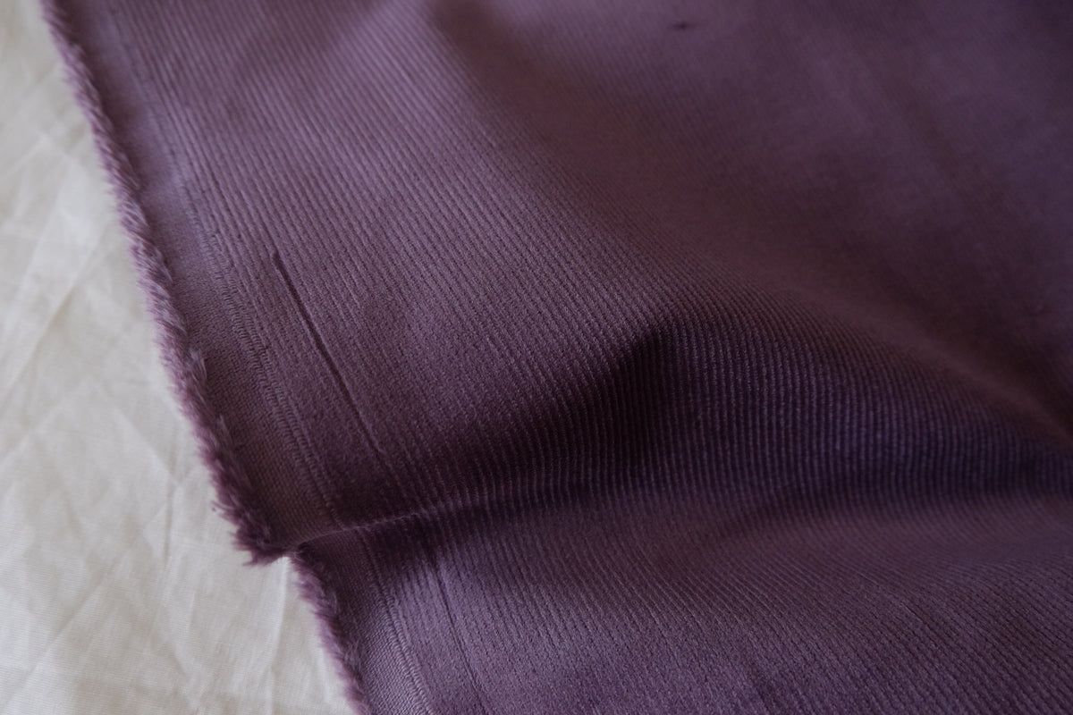 Dusty Mauve Fine-Wale Cotton Corduroy – 2.19 yd