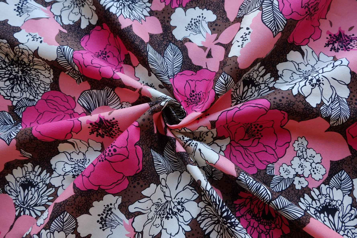 Vera Bradley Vintage Pink Floral Cotton Fabric – 3.28 yd
