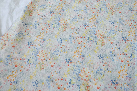 Soft Wildflower Cotton Fabric — 1.86 yd
