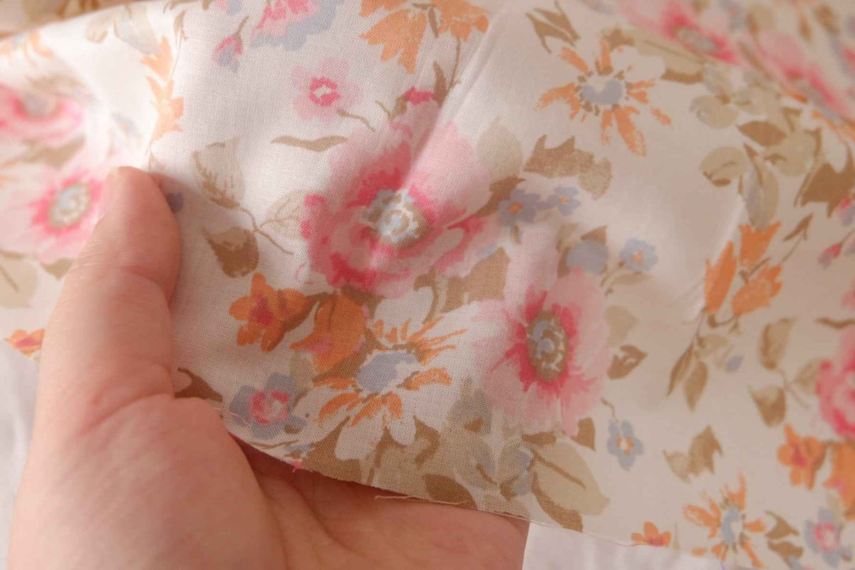 Soft Vintage Floral Cotton Lawn — 2.19 yd