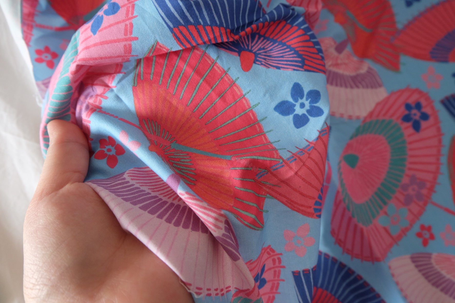 Japanese Parasol Print Cotton Poplin – 1.64 yd