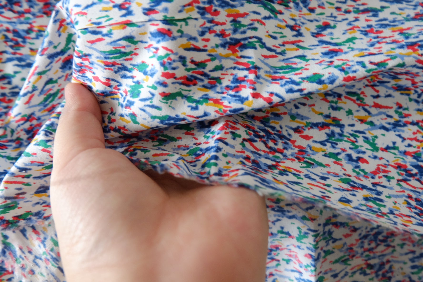 Colorful Abstract Cotton Lawn Fabric – 2.84 yd