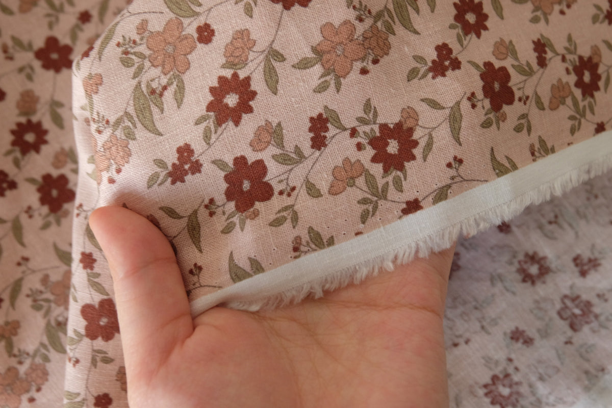 Autumn Ditsy Floral Linen Cotton – 2.2 yd