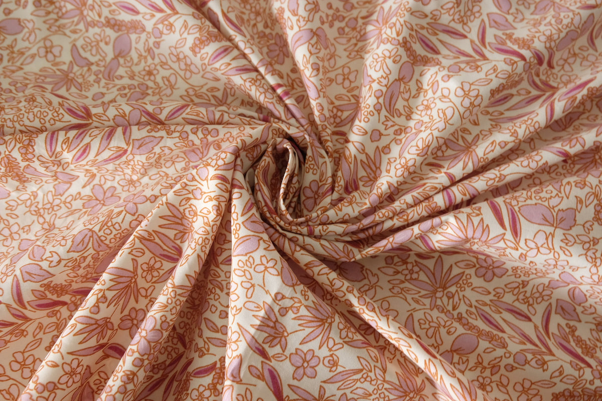 Blush Wildflower Garden – Cotton Poplin Fabric | 2.2 yards