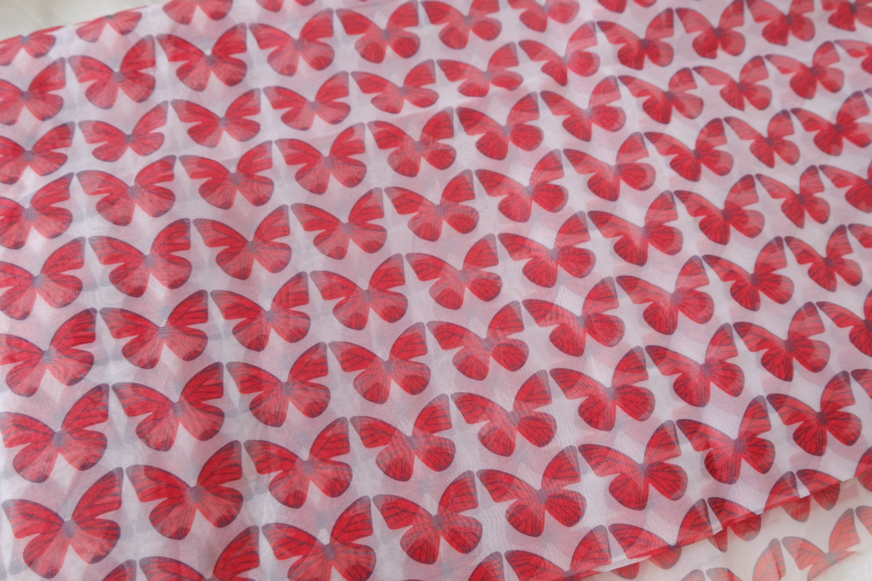 Butterfly Print Organza for Tops and Dresses 3.0 Yards