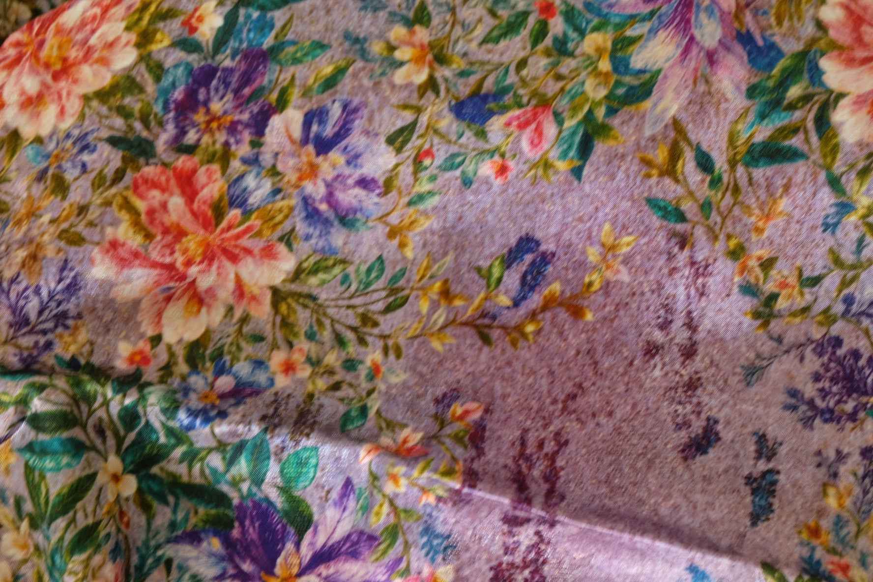 Floral Jacquard Rayon Fabric – By the Meter