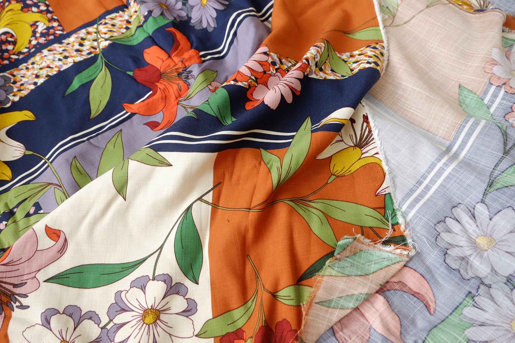 Comic Floral Rayon Challis — 1.64 yd Piece