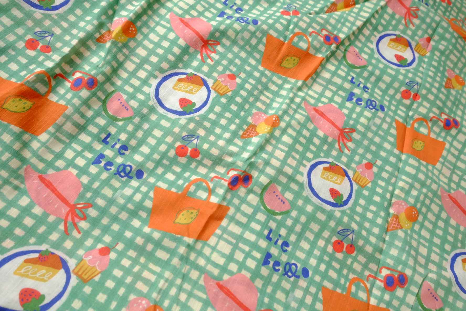 Picnic Novelty Cotton-Linen Fabric - 2.19 yd
