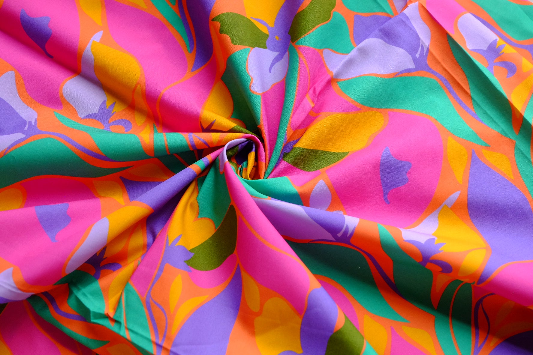 Tropical Colorblock Structured Cotton Poplin – 1.9 yd