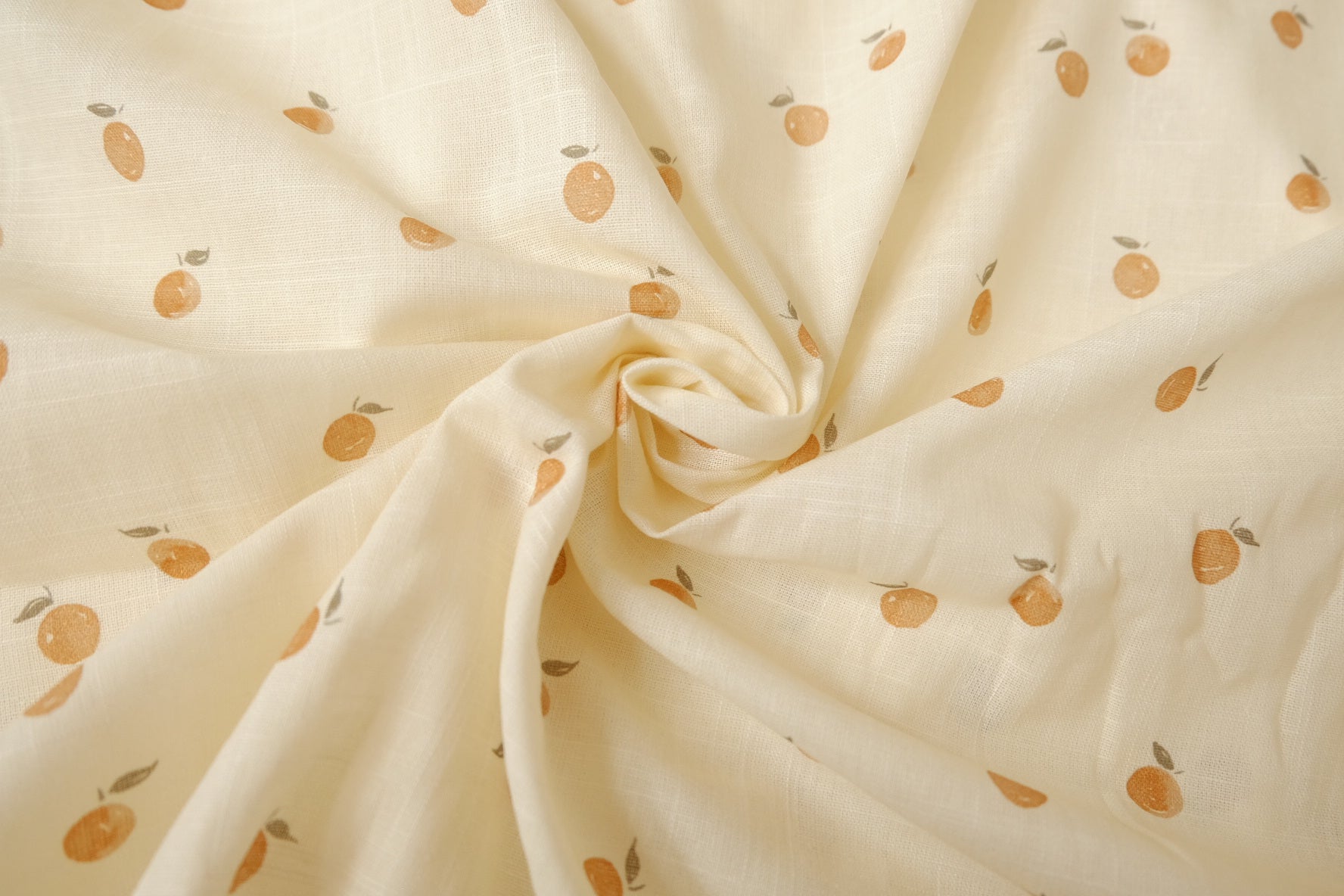 Tiny Orange Slub Cotton Linen Blend (1.6 Yards)