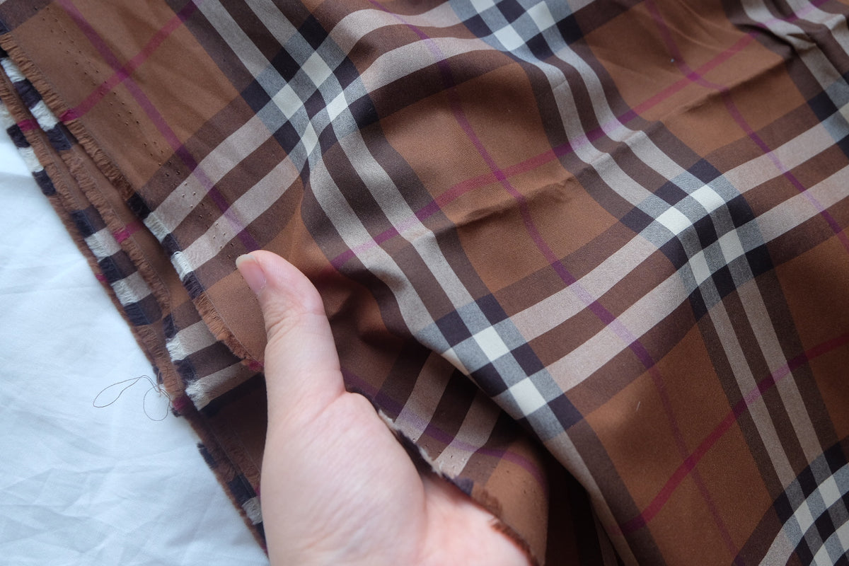 British Heritage Brown Check Cotton – 2.2 yd