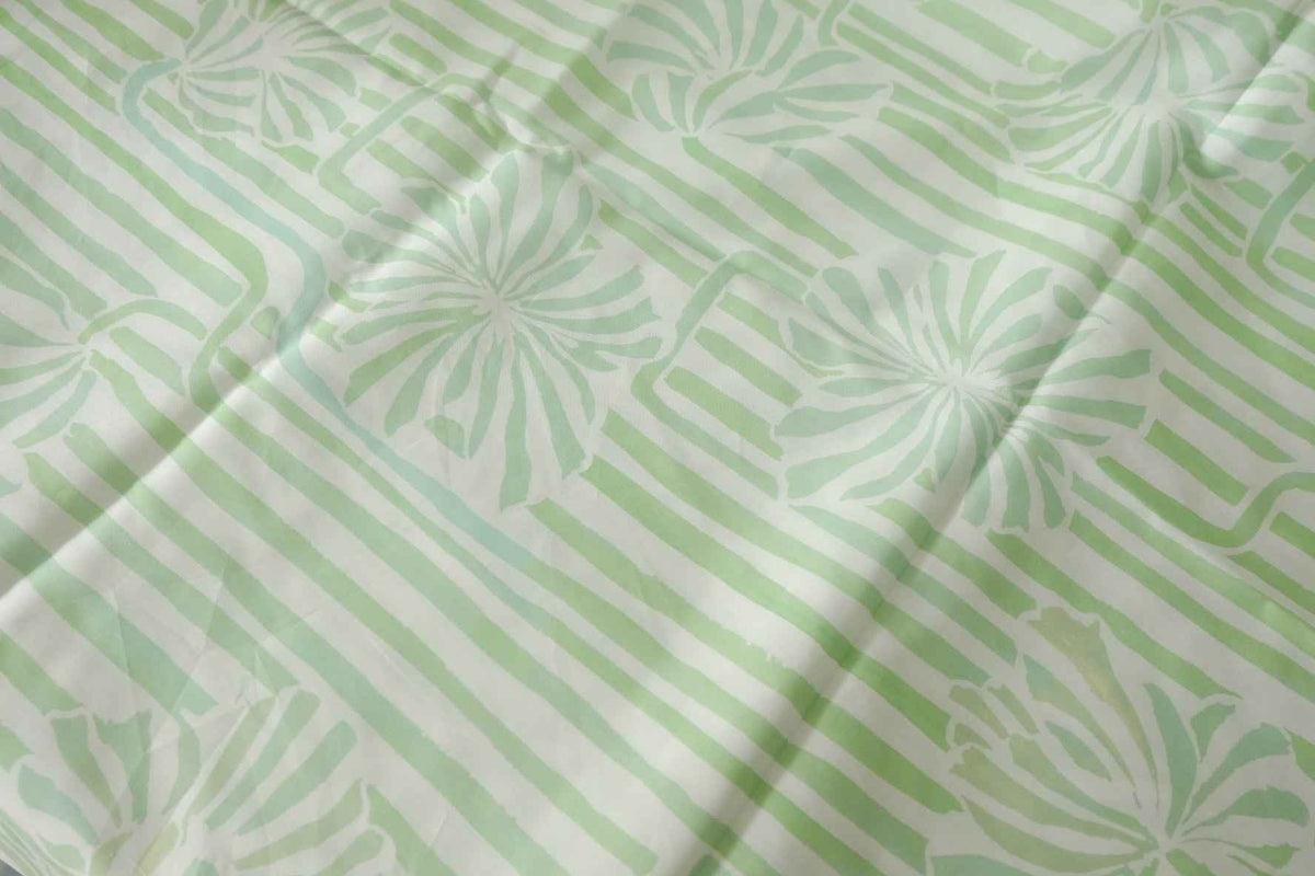 Mint Geo Floral 60s Cotton Poplin — 2.19 yd