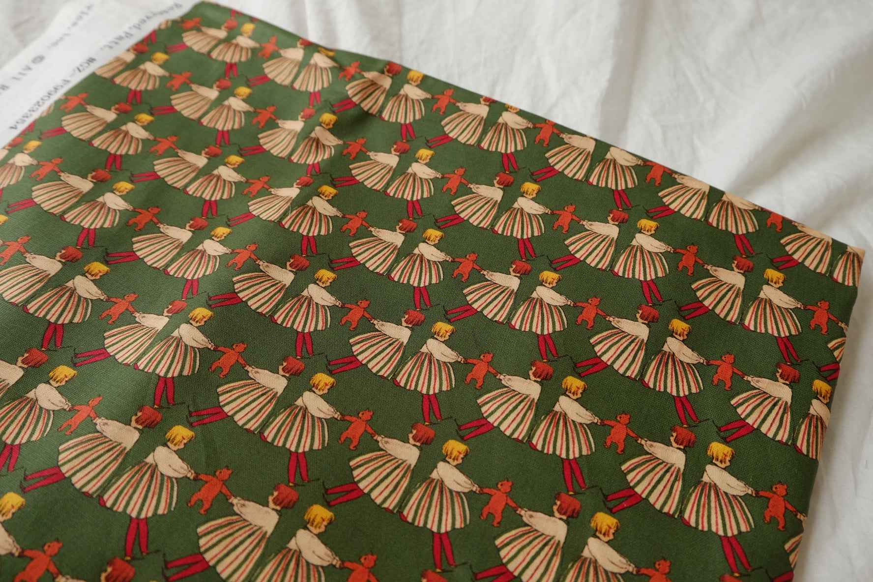 Storybook Girl Print Cotton Fabric — 2.19 yd Piece