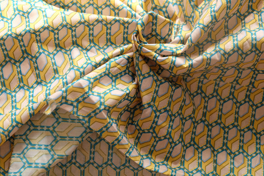 Geo Tile Cotton Lawn – 3.3 Yards