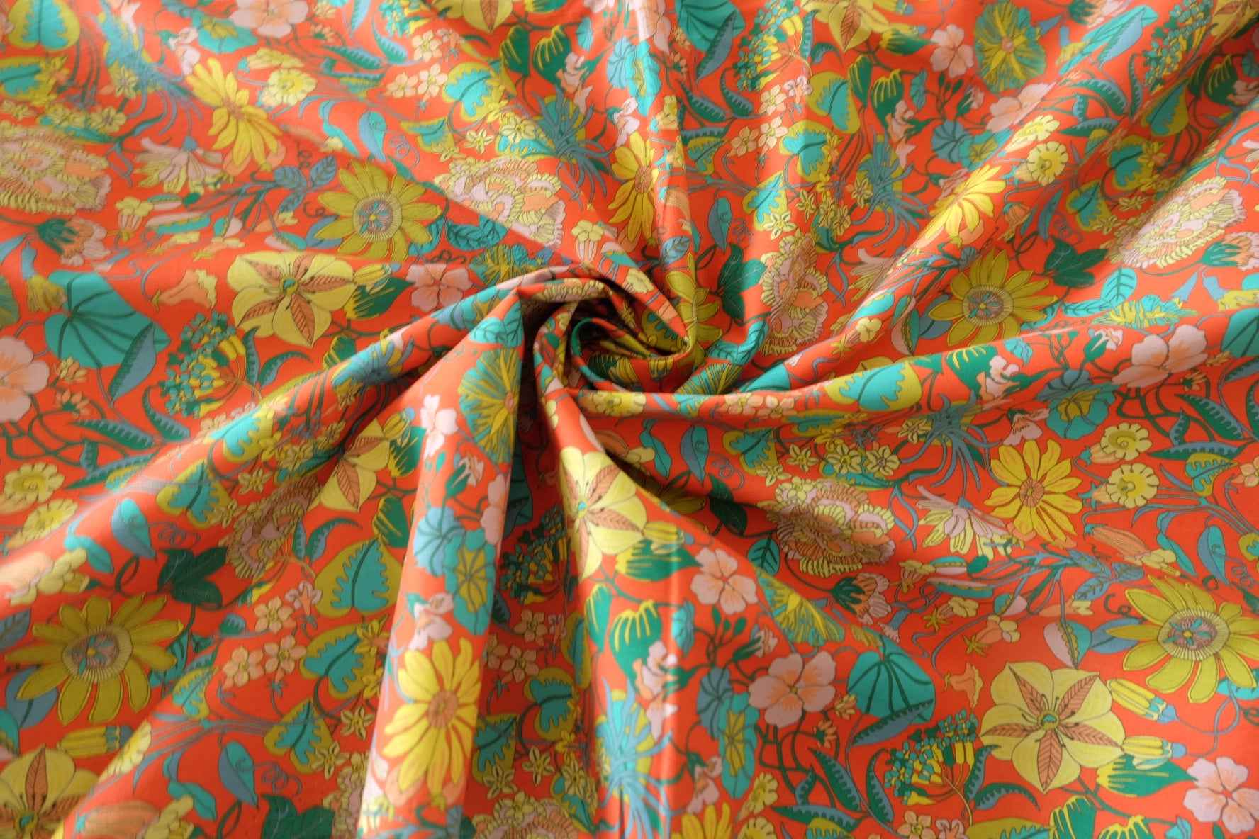 Coral Tropics Silky Cotton Lawn – 2.30 yd