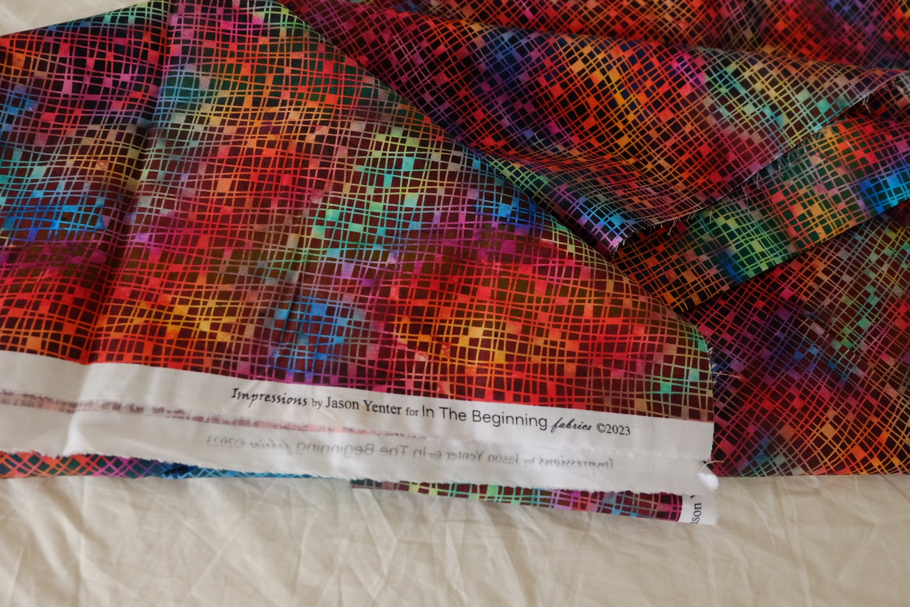 Color Grid Cotton Fabric by Jason Yenter - 2.2 yd
