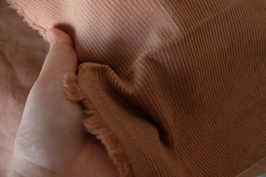 Warm Caramel – Soft Cotton Corduroy Fabric | 2 Yards