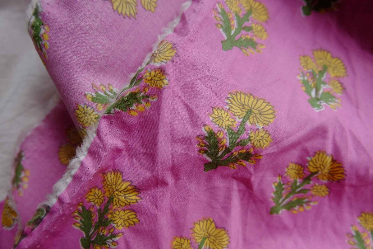 Pink Marigold Cotton — 2.2 yd