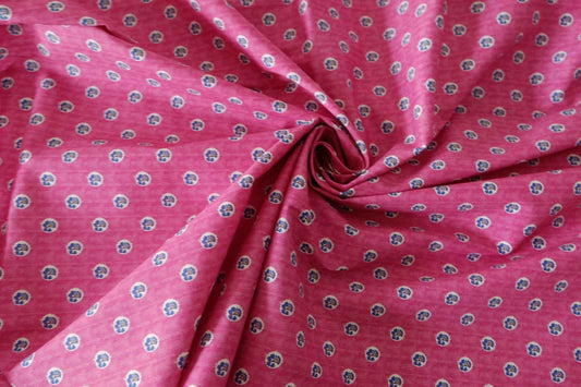 Pink Mini Floral Cotton Poplin Fabric – 2.2 yd