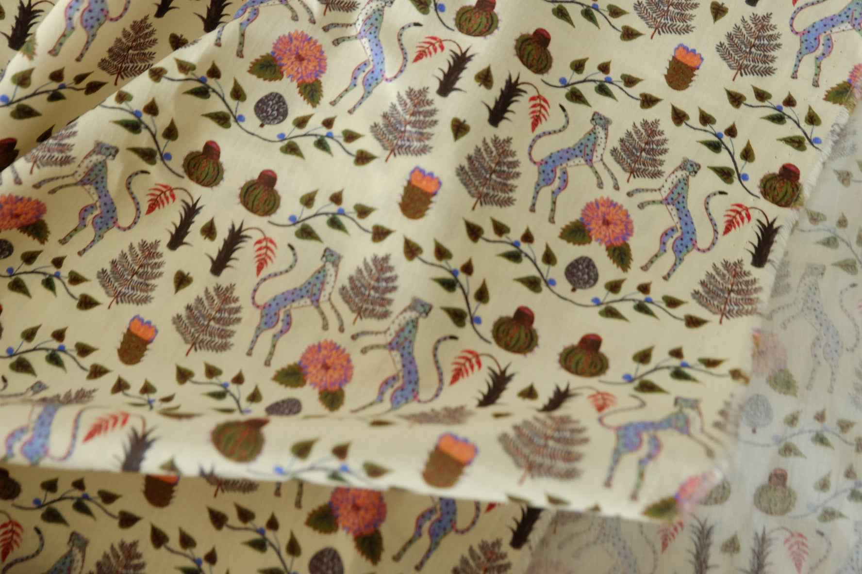 Cheetah Garden Cotton Poplin Fabric – 2.7 yd