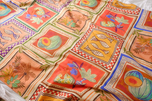 Vacation Tile Print Silky Cotton Lawn — 2.19 yd