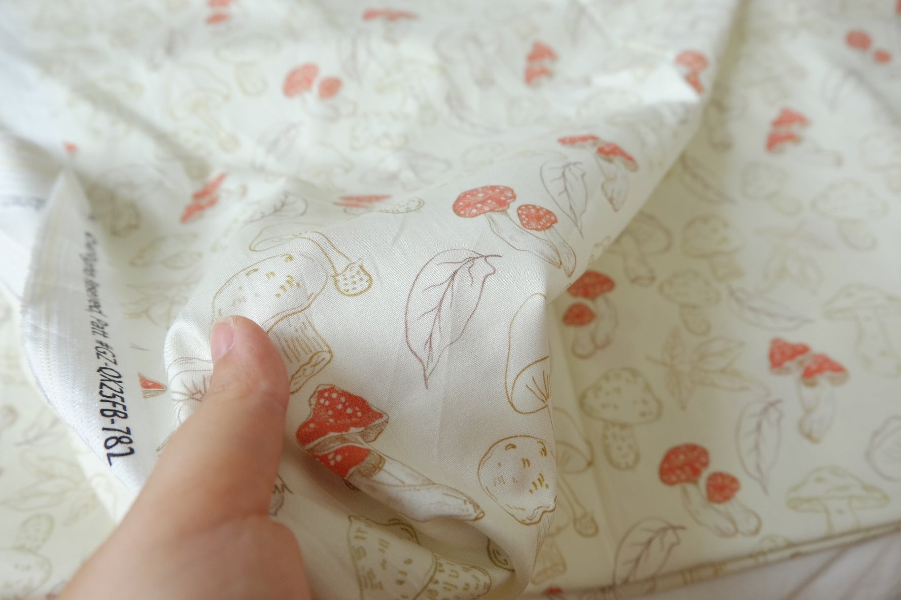 Woodland Mushroom Cotton Sateen, 2.2 Yards
