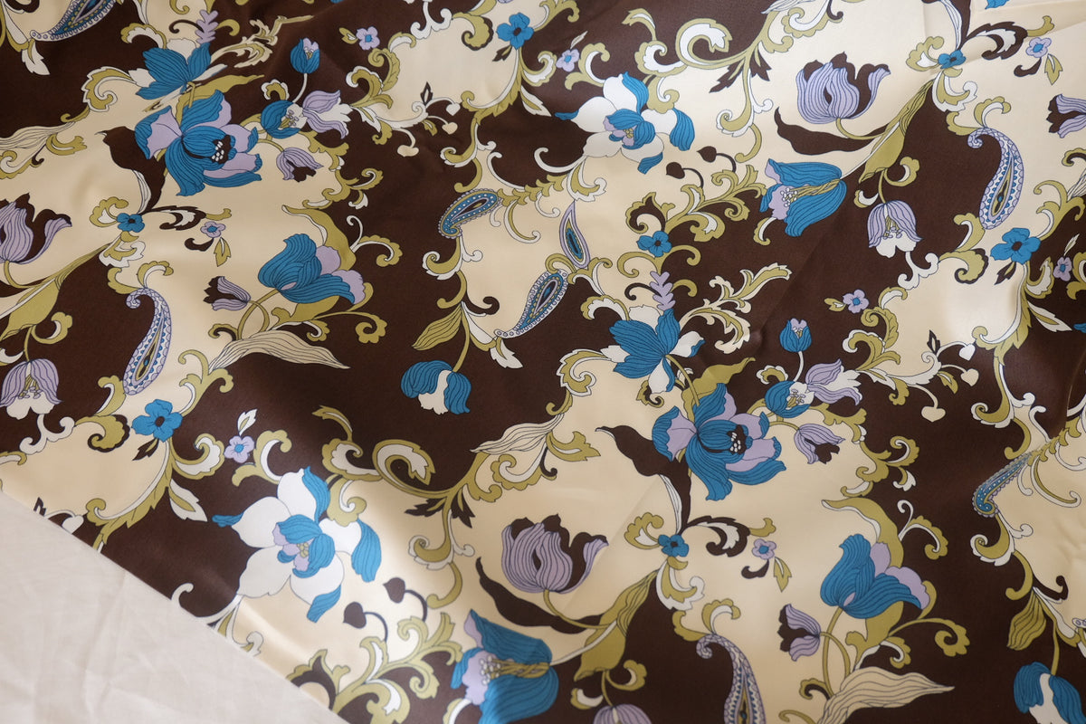 Japanese Vintage Floral High-Count Cotton Twill – 2.2 yd