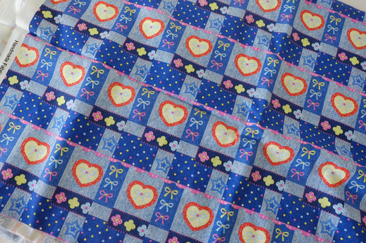 Patchwork Heart Cotton Fabric – 2.2 yd