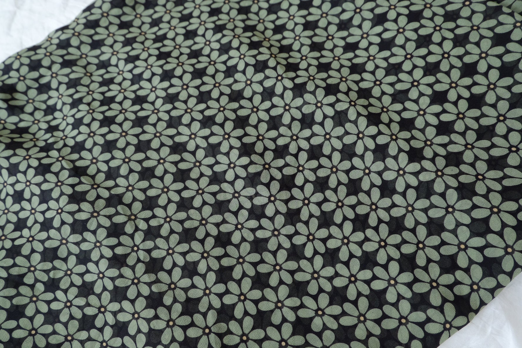 Small Floral Faux Silk Georgette 3.1 Yards