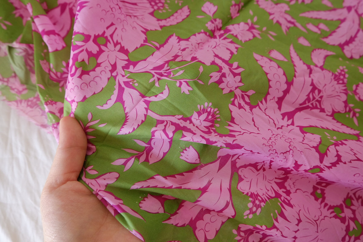 Pink Botanical Garden Cotton Lawn – 3.28 yd