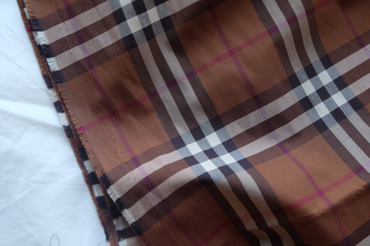 British Heritage Brown Check Cotton – 2.2 yd