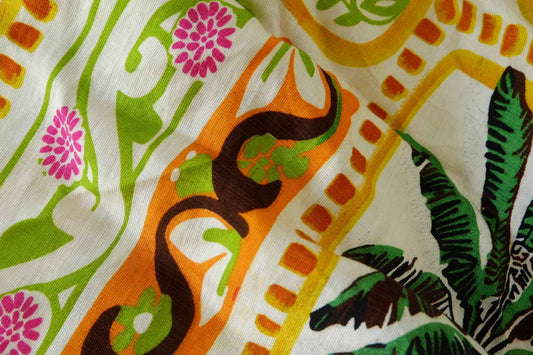 Tencel Cotton Floral Placement Print Fabric – 3.5 yd (Imperfect Batch)