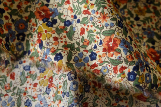 Vintage Wildflower Meadow – Cotton Poplin Fabric | 2.4 Yards
