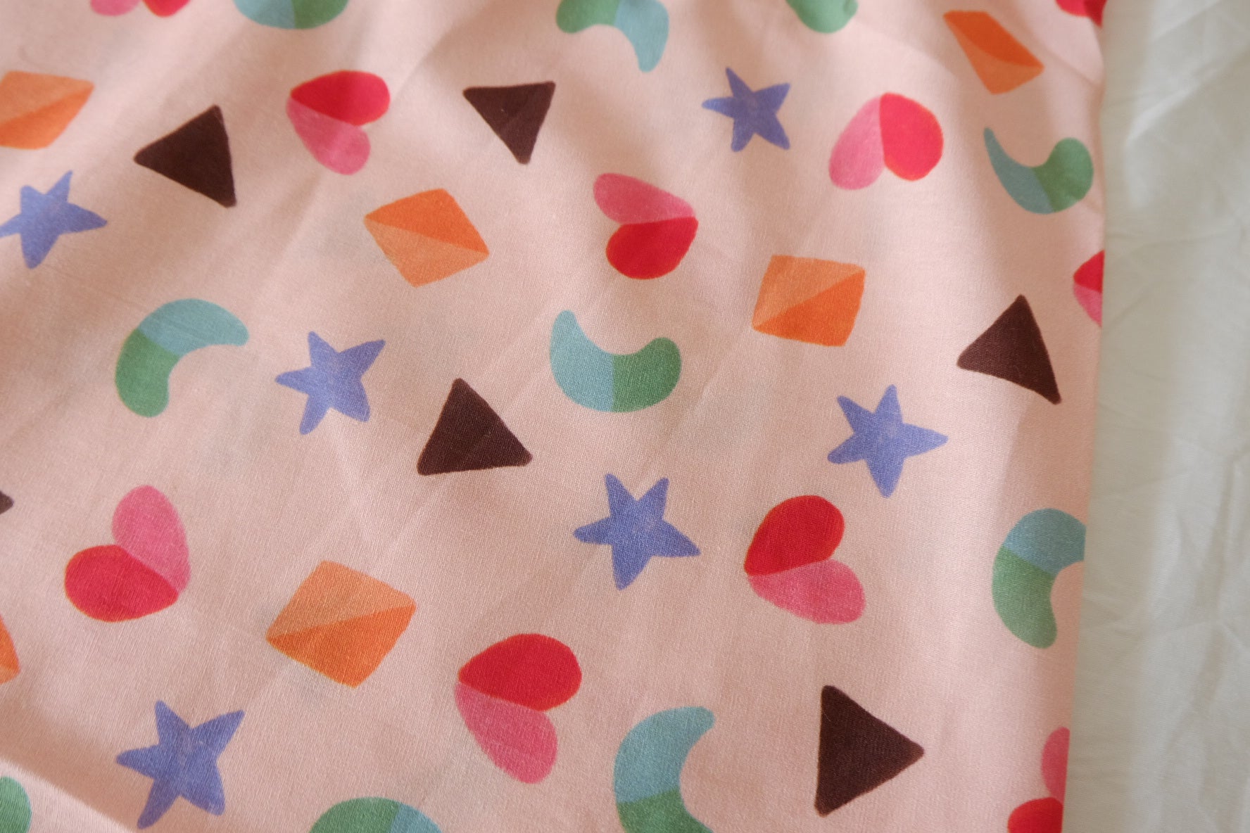 Playful Confetti Pink Cotton Lawn Fabric, 1.75 Yards