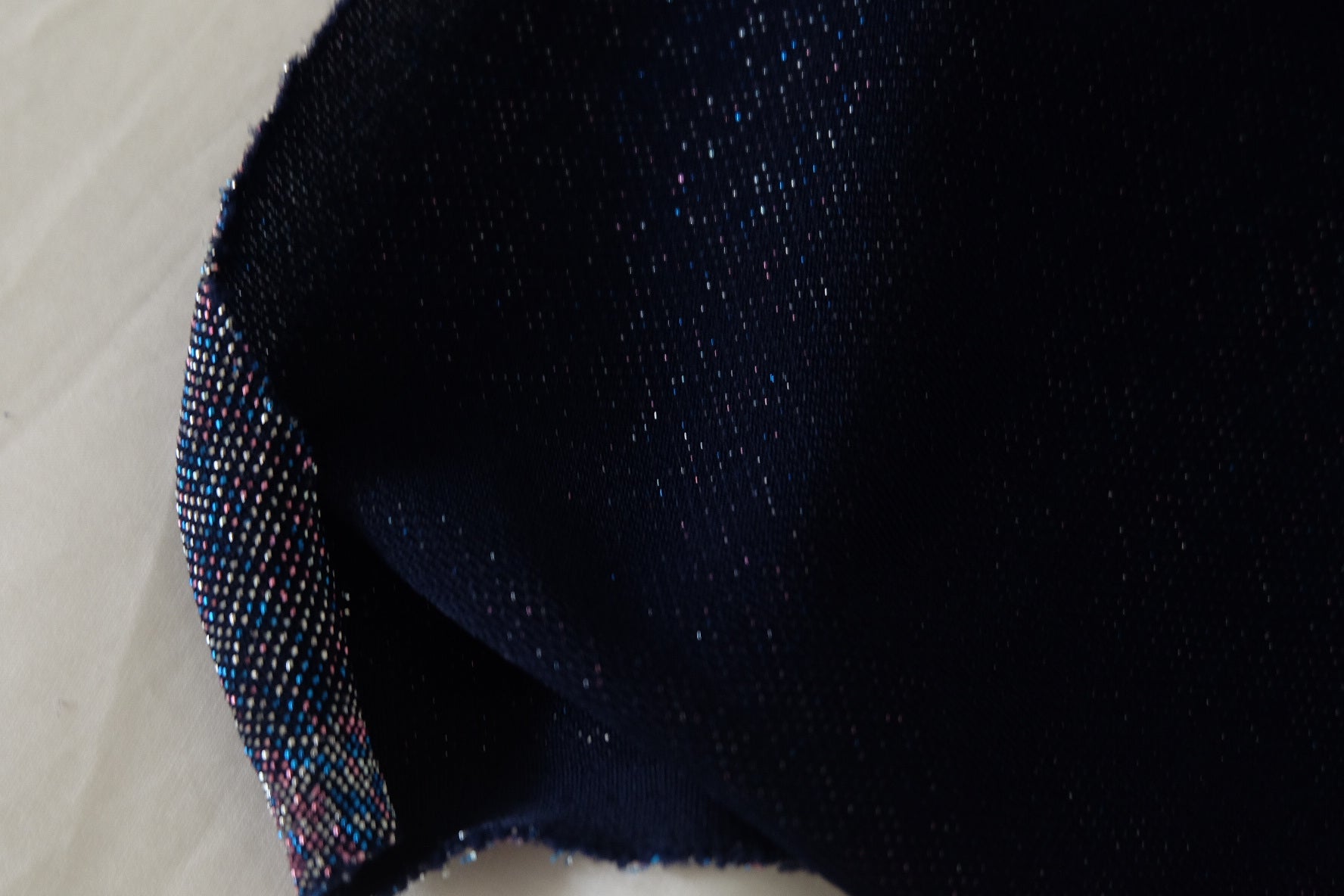 Midnight Shimmer Acetate Knit Fabric – 1.1 yd