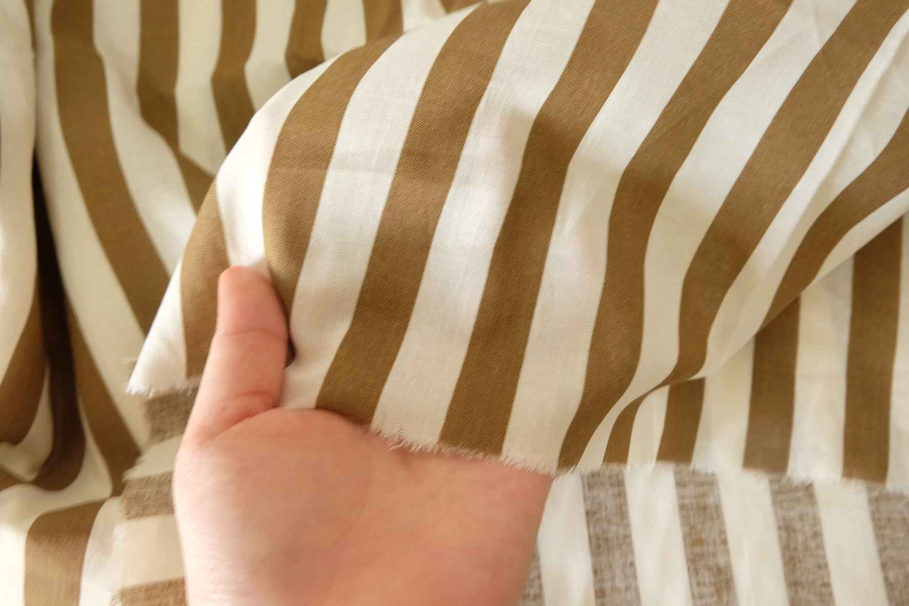Brown Stripe Ramie — 2.19 yd