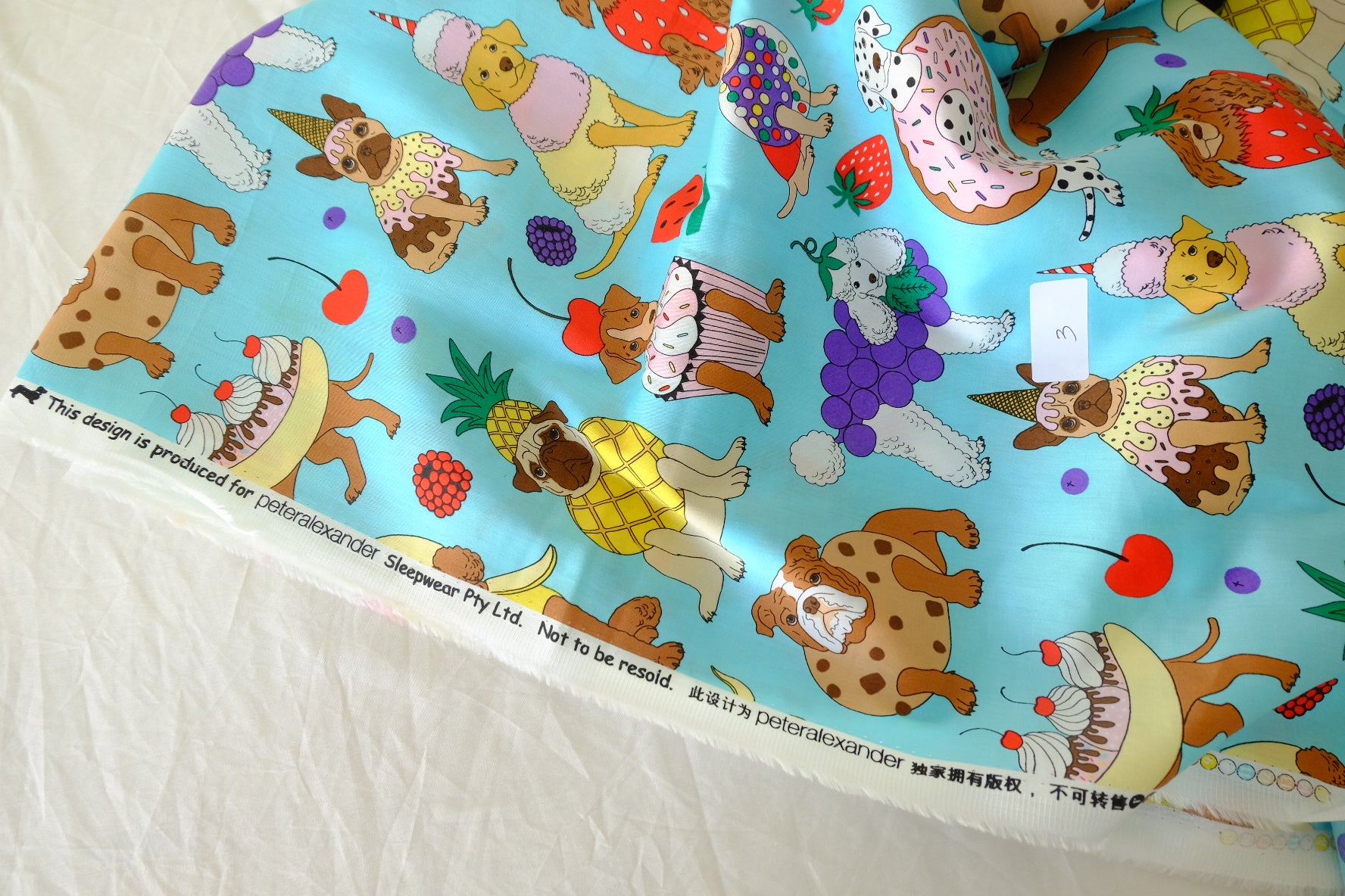 Sweet Dogs Cotton Sateen Fabric – 1.6 yd