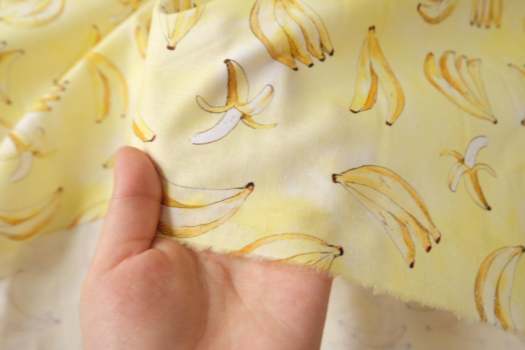 Banana Print Cotton Fabric, 1.64 Yards