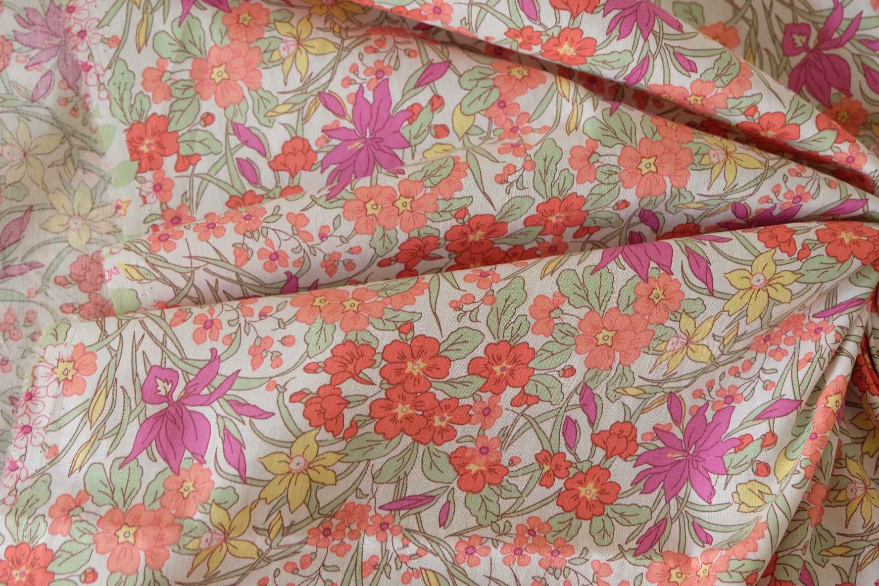 Vintage Garden Cotton Poplin Fabric – 4.2 yd